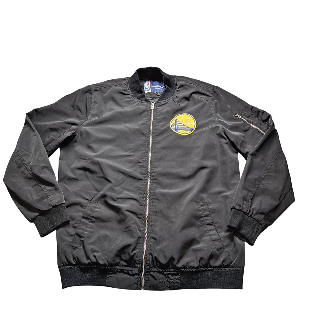 Golden State Warriors JH Design Bomber Jacket Mens 4XL Black NBA Basketball Logo